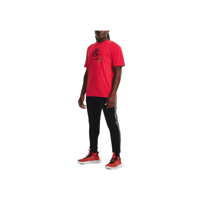 Under Armour Curry X Sesame Street Set in Sleeve T Shirt Men's Red-2