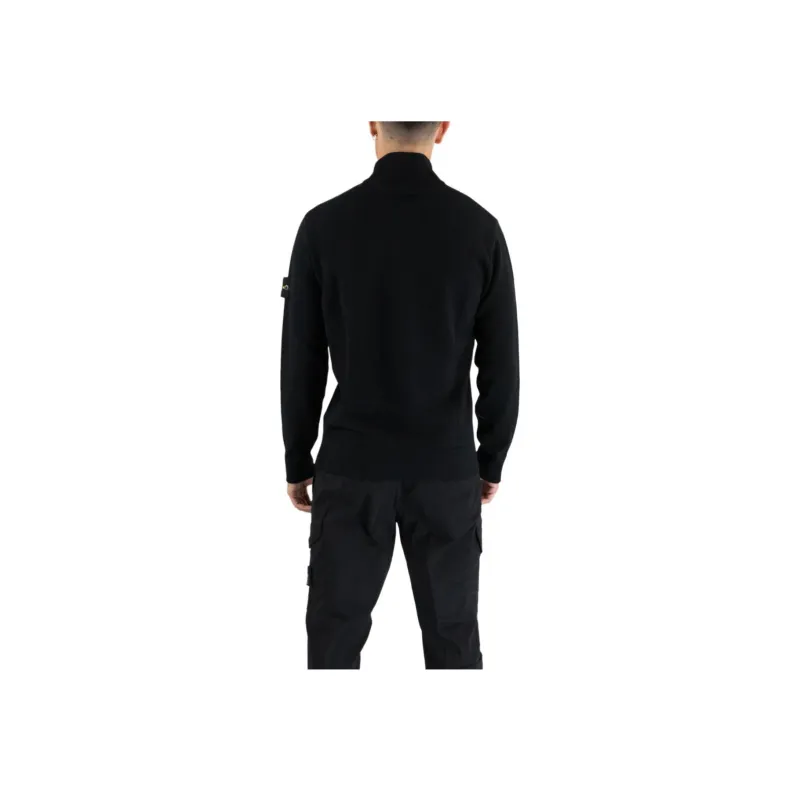 STONE ISLAND Logo Patch Zip Up Cardigan-3