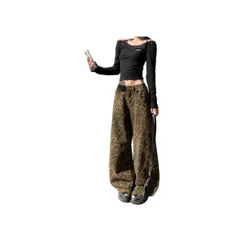 Wen Shan Jeans Women's Leopard Print