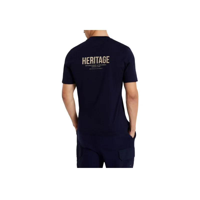 Brunello Cucinelli Logo embroidered Cotton T shirt-2