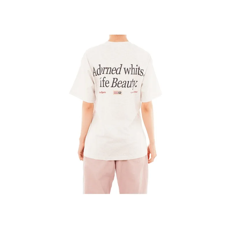 ASW ONLINE T-Shirt Unisex White Gray-2