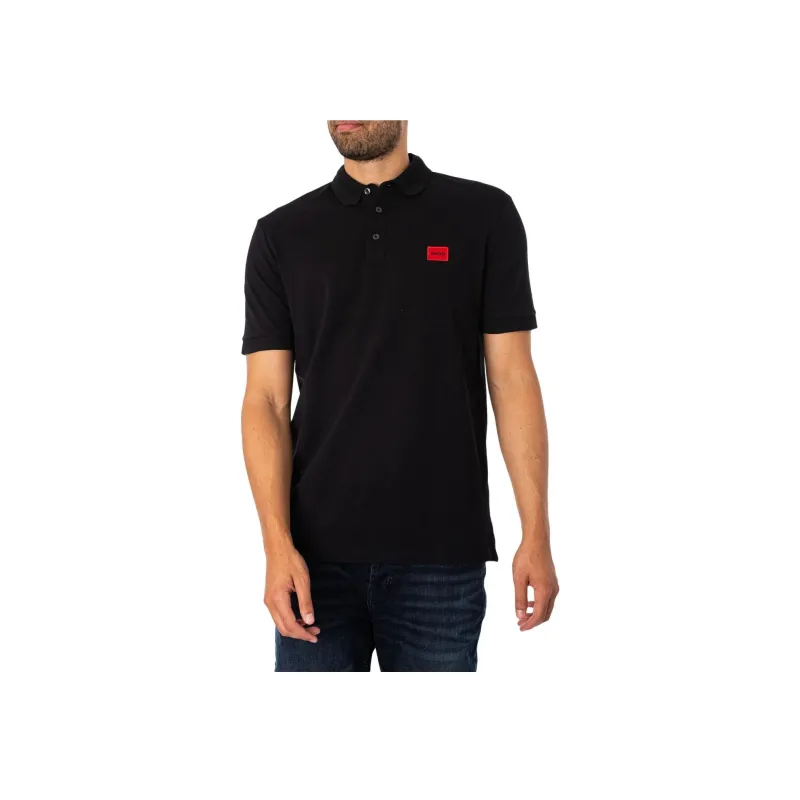 Hugo Logo patch Cotton piqué Polo Shirt-3