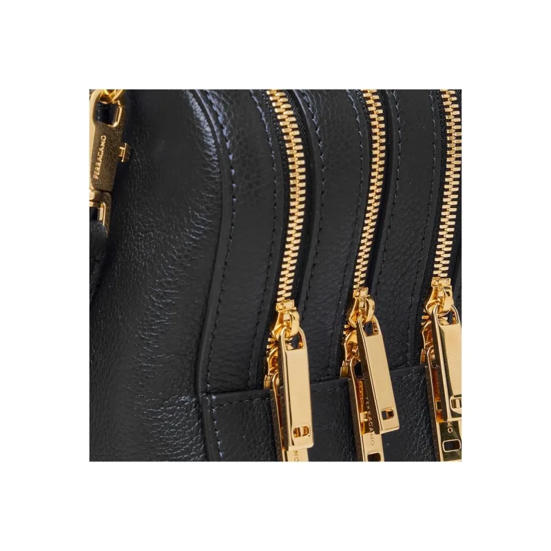FERRAGAMO Calfskin Shoulder Bag Crossbody Bag Handbag Small Size Women's Black-4