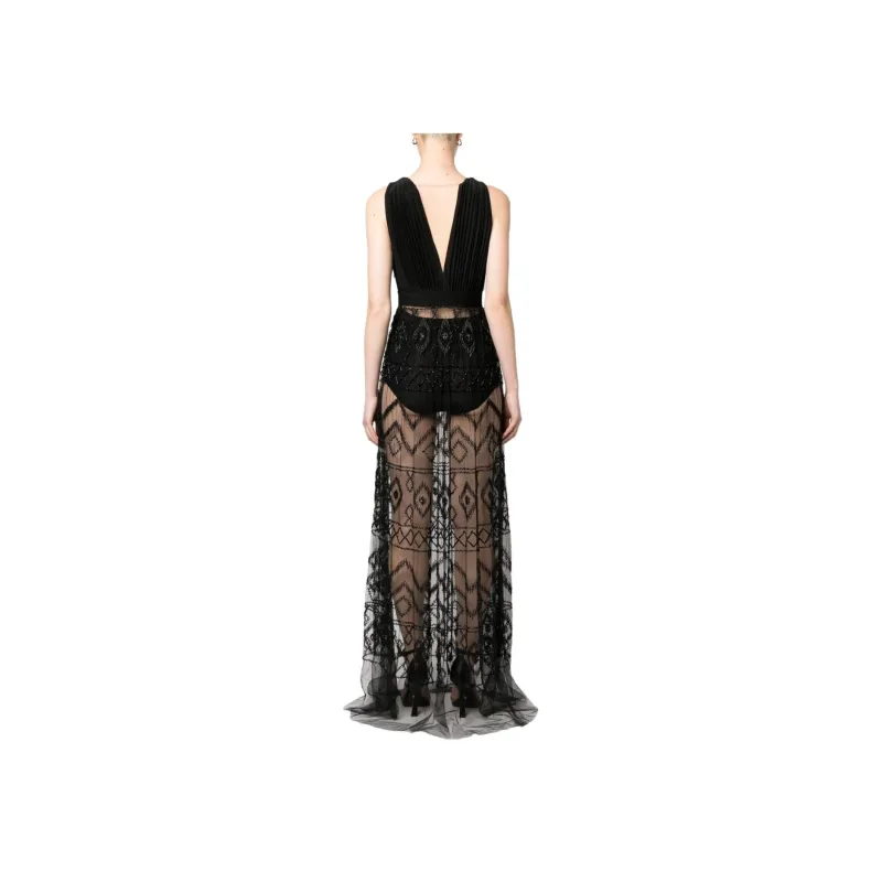 Elisabetta Franchi Sleeveless Dresses Women's Black-2