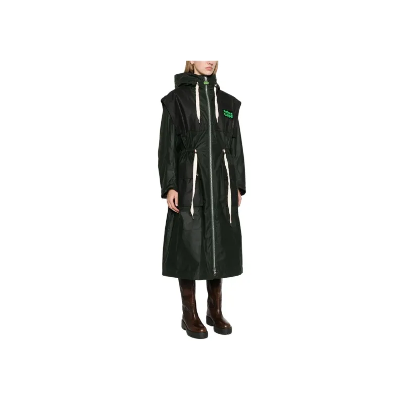 BARBOUR X Ganni Waxed Parka Coat-3