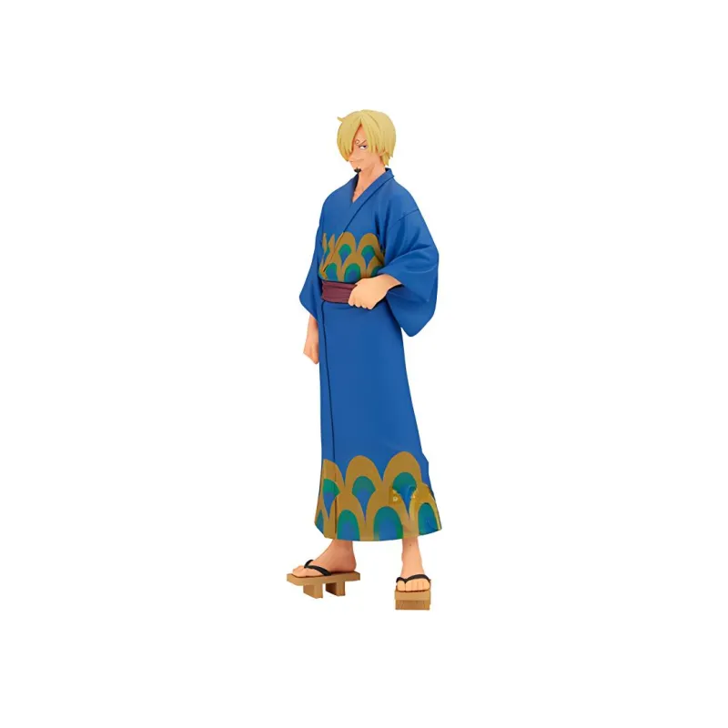 BANPRESTO Sanji DXF One Piece Great Voyage Collection And Country Bathrobe Bonus Gifts 17cm-0