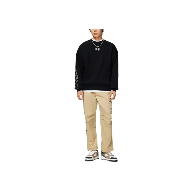 LINING Sports Trend Series Sweatshirts Unisex Black-2