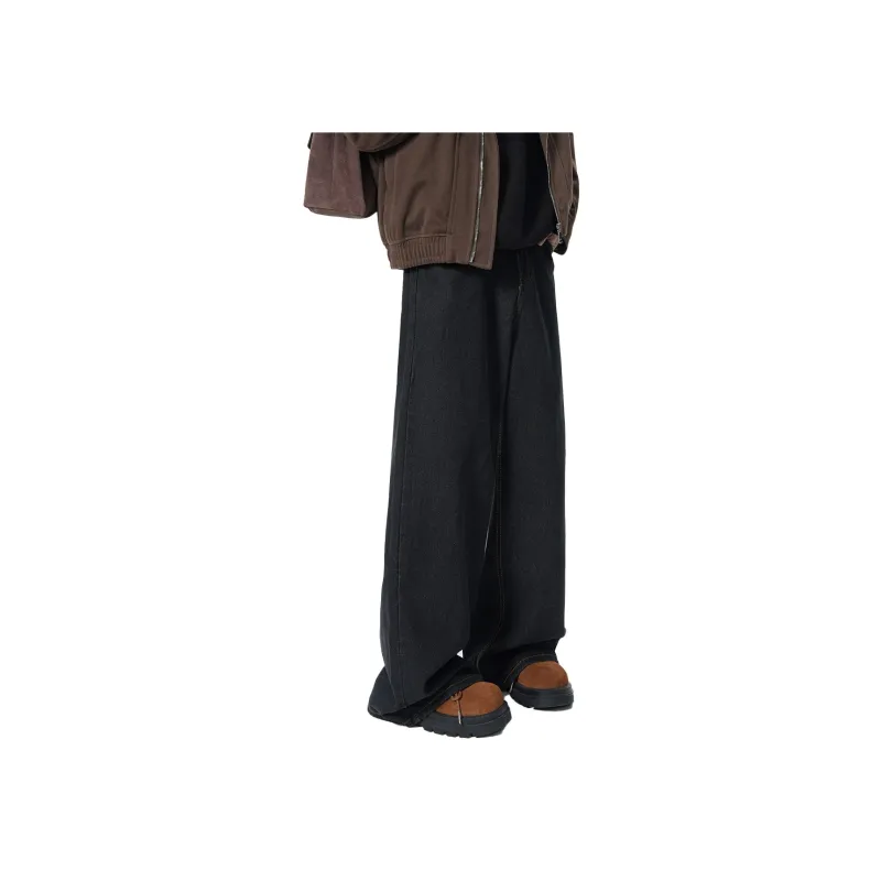 QOTRIOCK Jeans Unisex Black-2