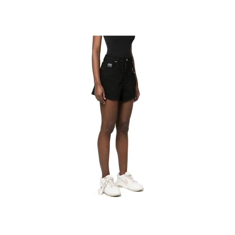 VERSACE JEANS COUTURE Denim Shorts Women's Black-2