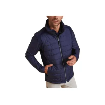 DECATHLON Puffer Jacket Men's Blue Black/Silver Gray/Turkish Blue