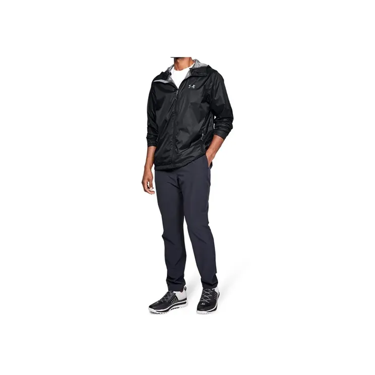 Under Armour Forefront Rain Jackets Coats Men's Black Comes With Necklace-4