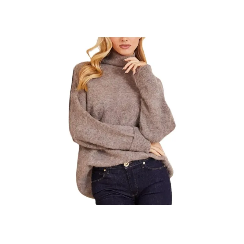 GUESS Marciano High Neck Sweater Sweater Women's Light Brown-4