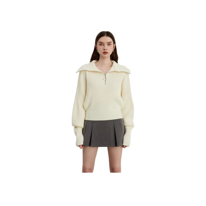 DPLAY Knitwear Women's Creamy Apricot-1