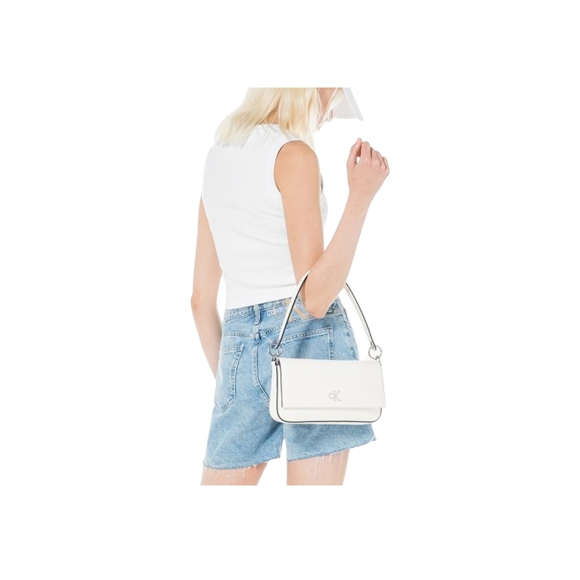Calvin Klein Shoulder Bags Ivory White - POIZON