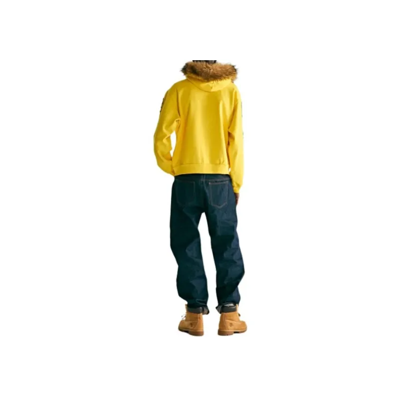 Sp5der Fur Hooded Zip Up Sweatshirt-3