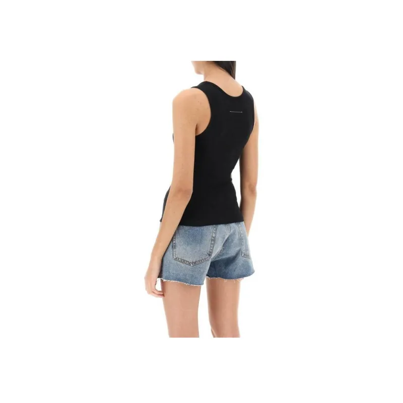 MM6 Maison Margiela Sleeveless Jersey Tank Top-1