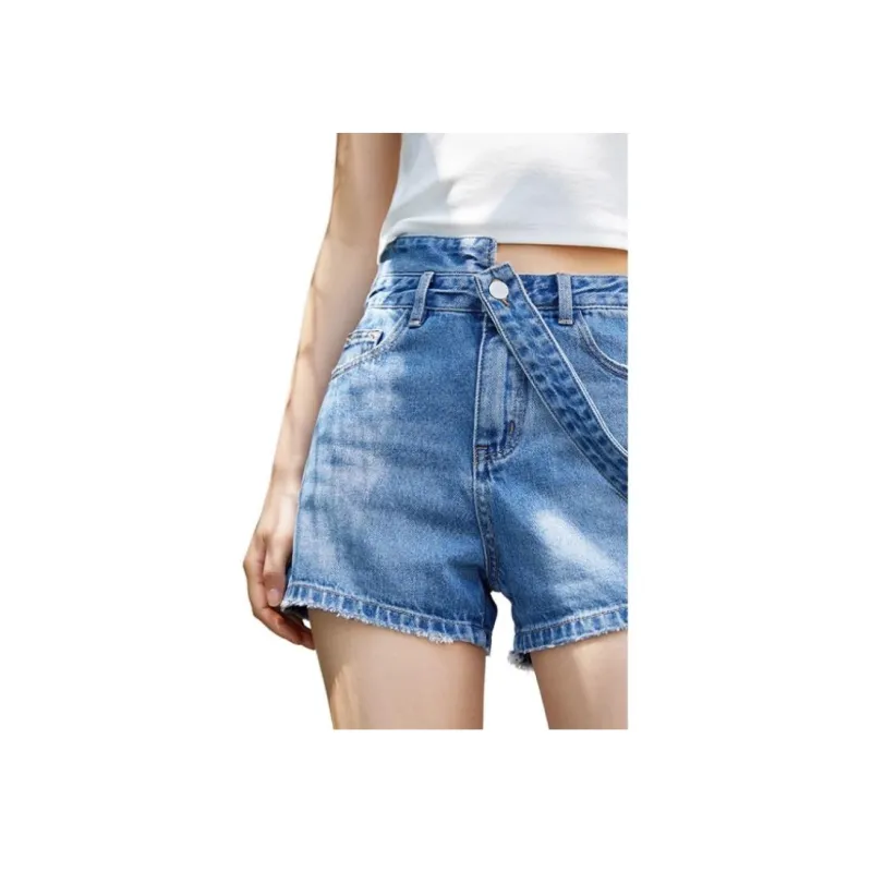 Ran and pure Denim Shorts Women's Blue-1