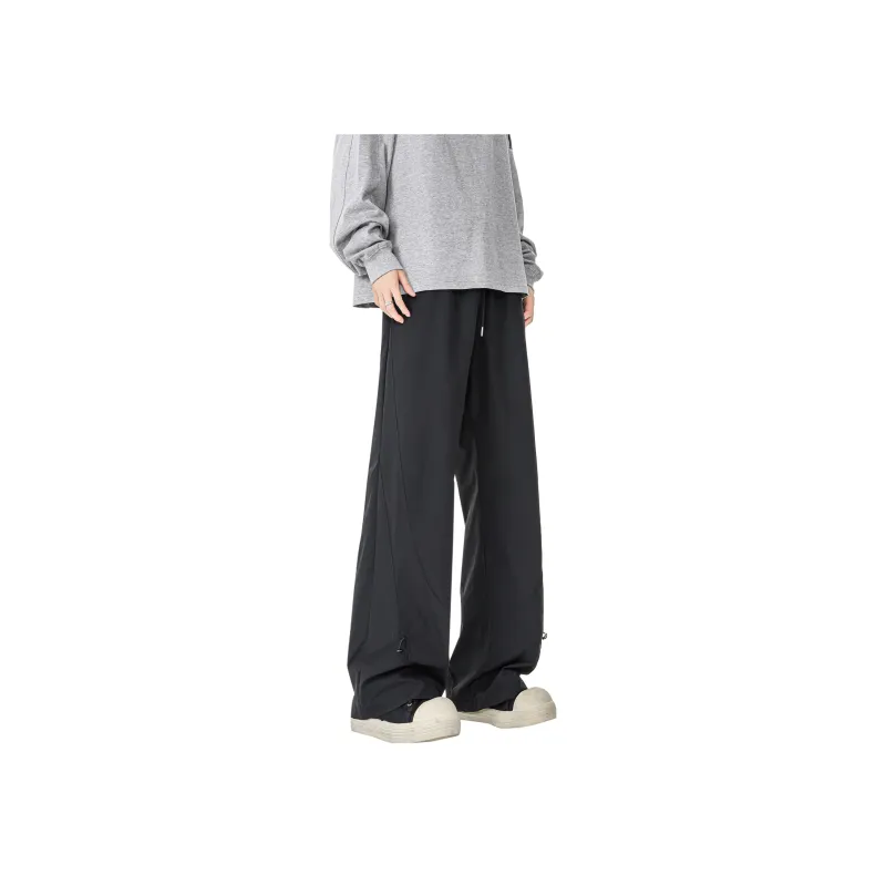 MARK WAFFLE Knitted Sports Pants Unisex Black-0