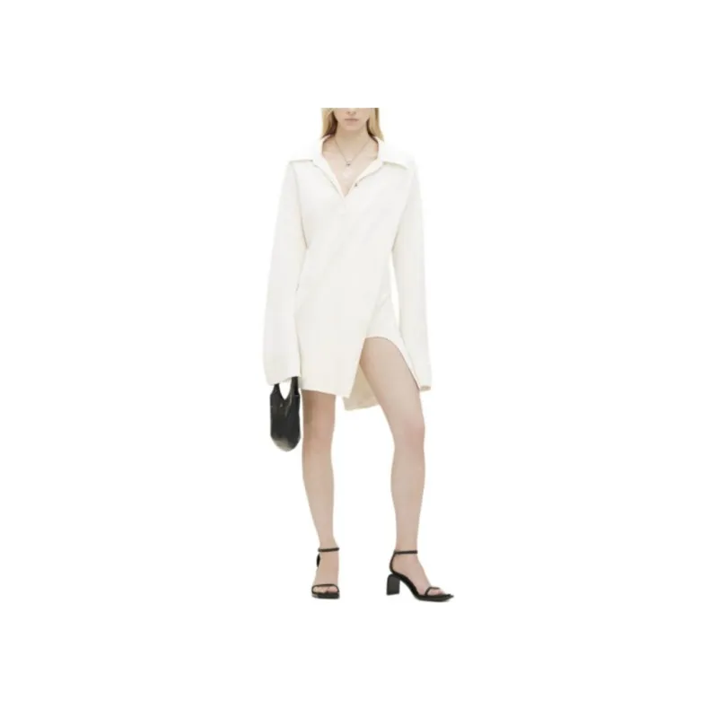 COURREGES Twist Long Sleeved Polo Dress-1
