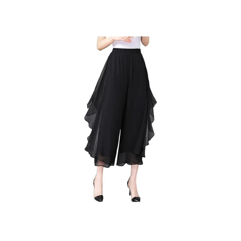 Yi Mengyuan Silk Casual Pants Women's-1