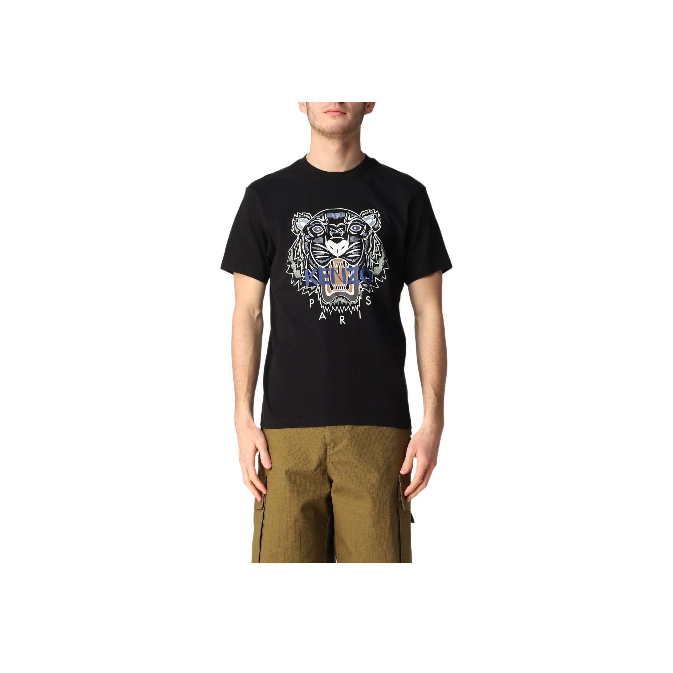 KENZO Men Classic Tiger Short-Sleeve T-Shirt Black - POIZON