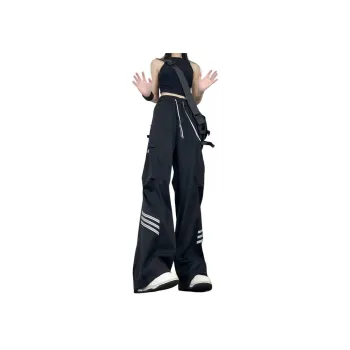 HAPPY PARTY Cargo Pants Unisex Black