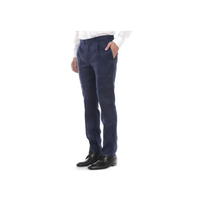 DANIELE ALESSANDRINI Casual Pants Men's Marine Blue-3
