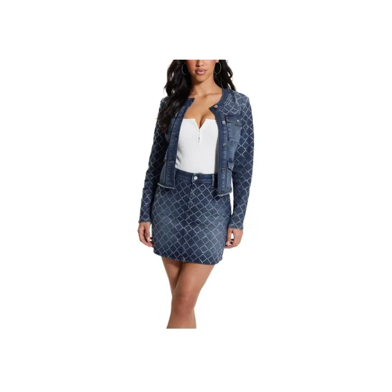 GUESS FW23 Jackets Coats Women's Blue-1