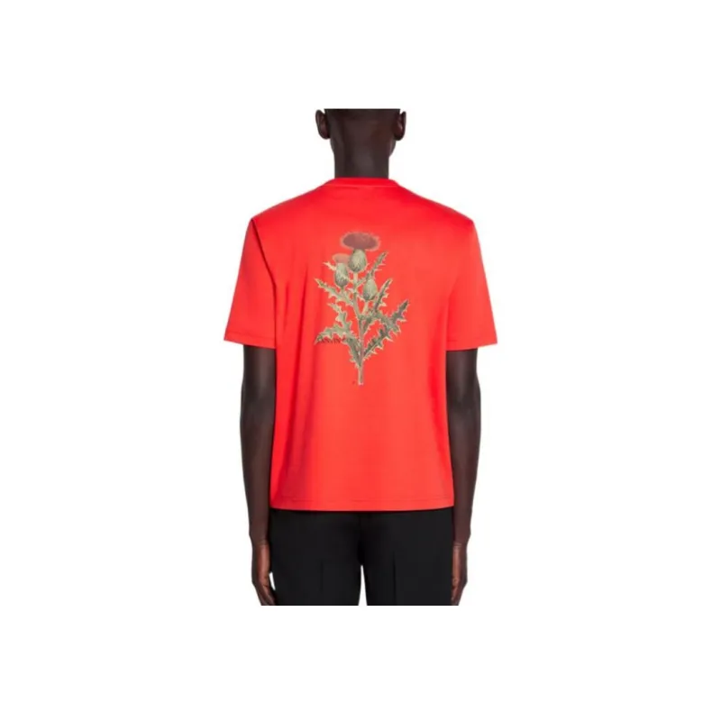Lanvin SS23 BOTANICA T Shirts Unisex Red-3