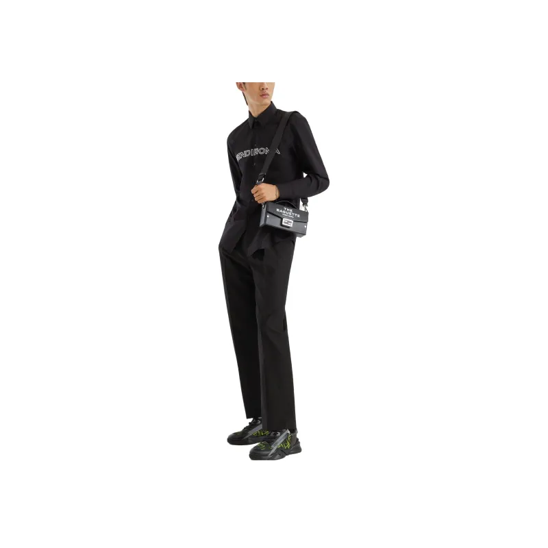 FENDI Shirts Men Black-2