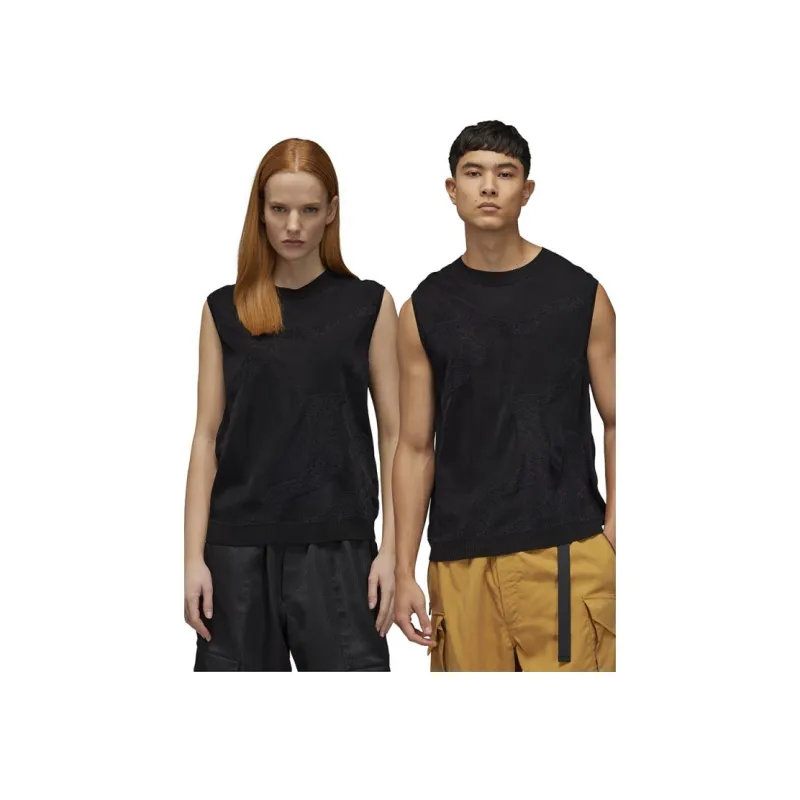 Y 3 Intarsia knit Sleeveless Jumper-1