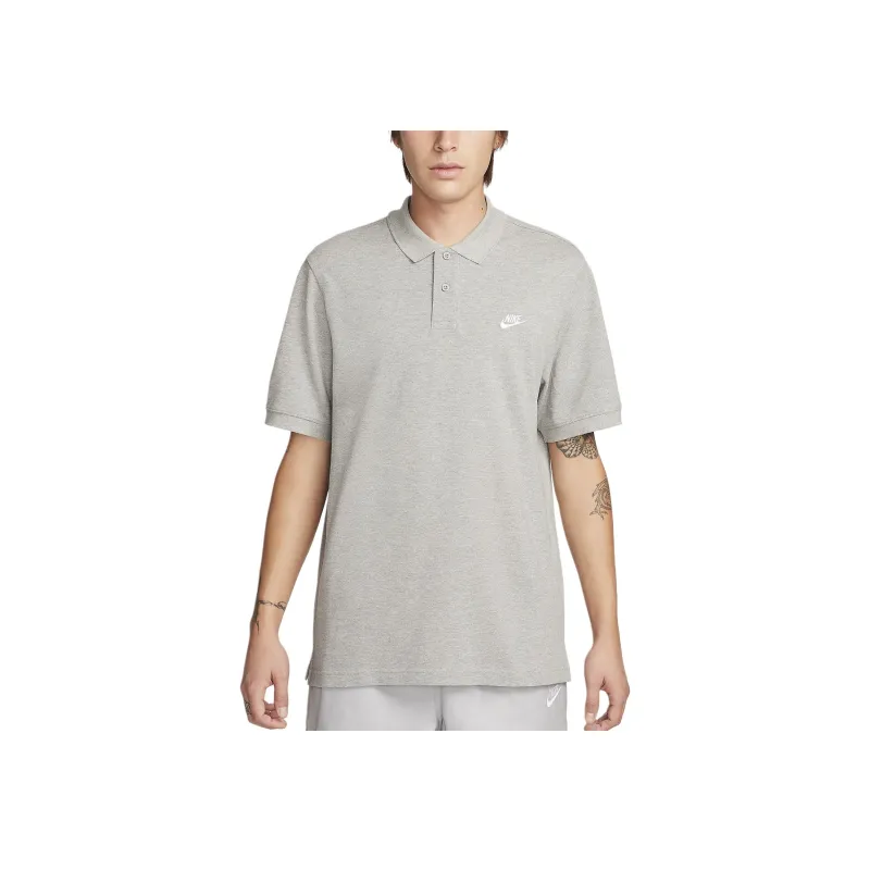 Nike Club Polo Shirt Men's Dark Gray/White-0