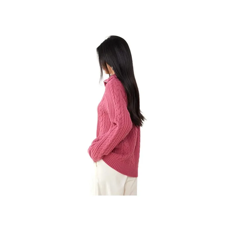 La Chapelle Knitwear Women's Rose Red-0