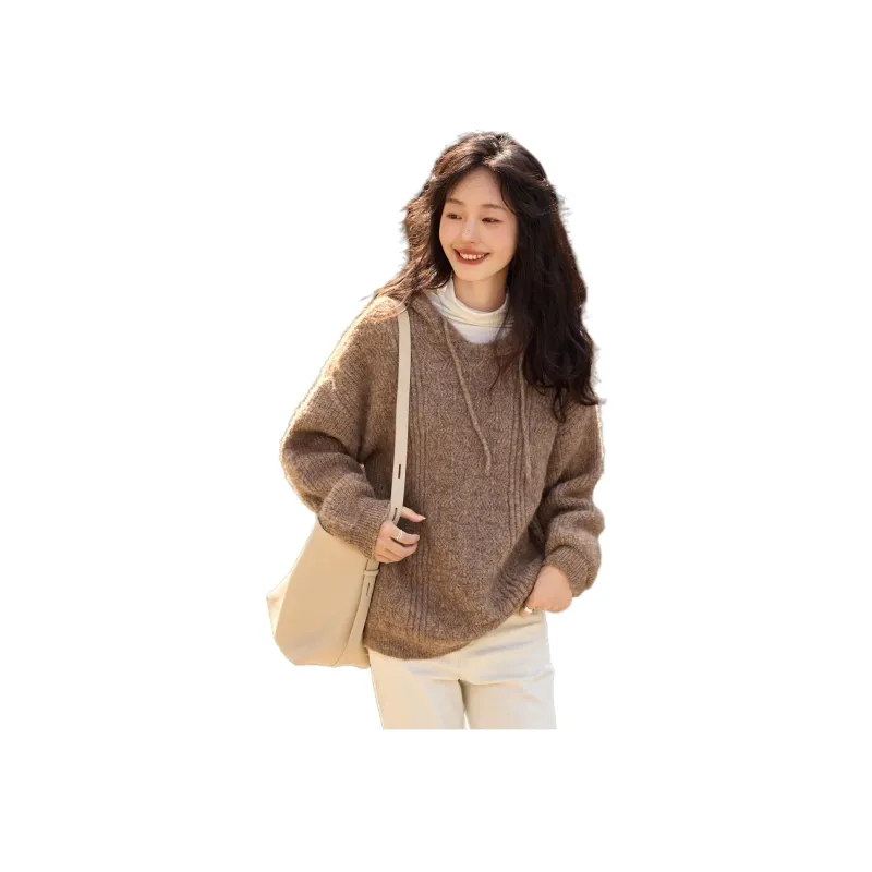 Mo Han Yi Mei Knitwear Women's Apricot Coffee-0