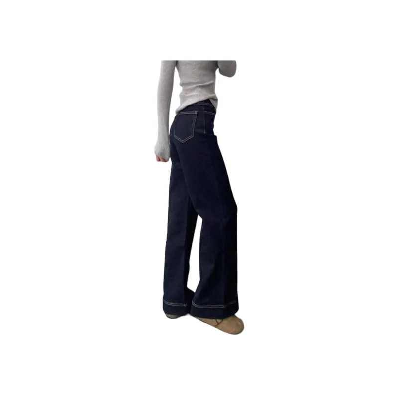 KULAIYA Jeans Women's Dark Blue-2