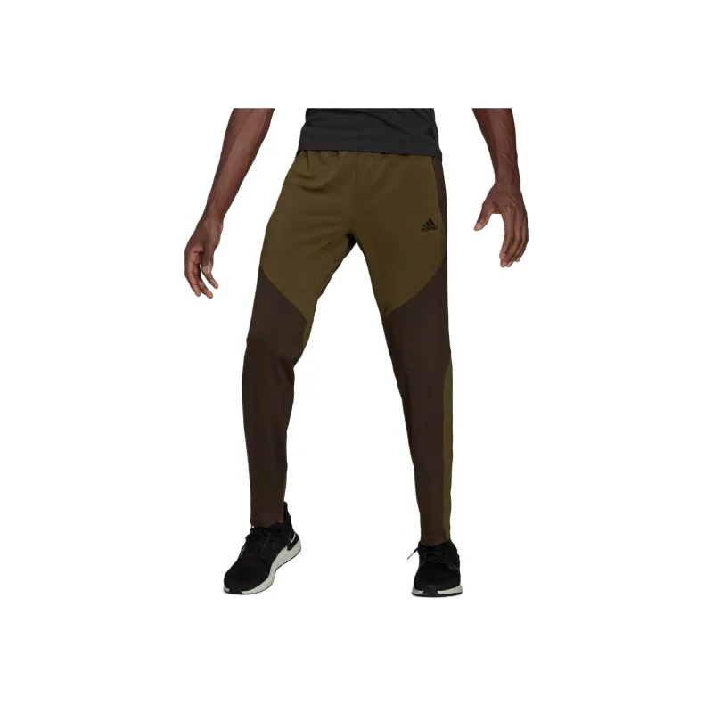 Adidas Knitted Sports Pants Men's Brown-1