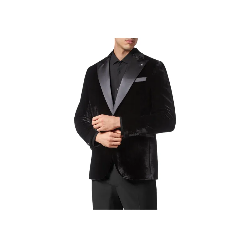 PHILIPP PLEIN Single breasted Velvet Blazer-3