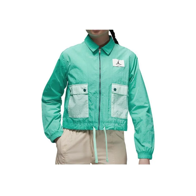 Jordan Cropped Coats Women's Mint Green-2