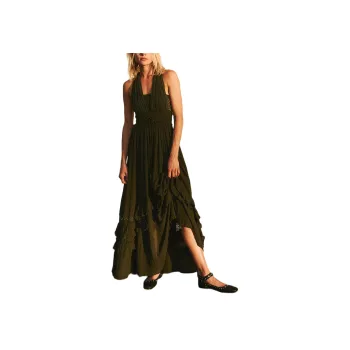 FREE PEOPLE Santa Maria Maxi Dress Slip Dresses Women's Duffle Bag/Canvas Bag Color