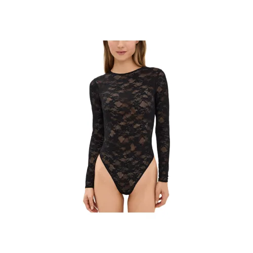 Fleur Du Mal 블랙 여성 바디수트