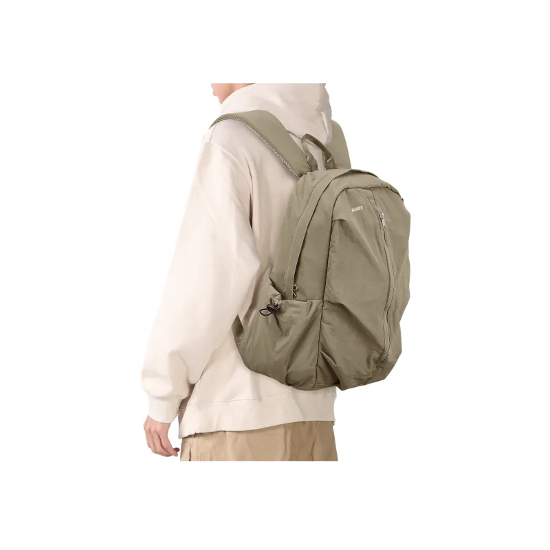 RIOREX Fabric Computer Travel Bag Backpack Unisex Black/Ecru/Dusty Pink/Gray Green/Khaki-36