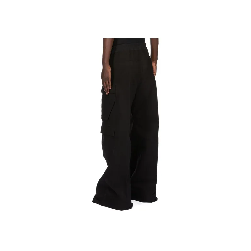 RICK OWENS Wide Leg Drawstring Cargo Pants-4