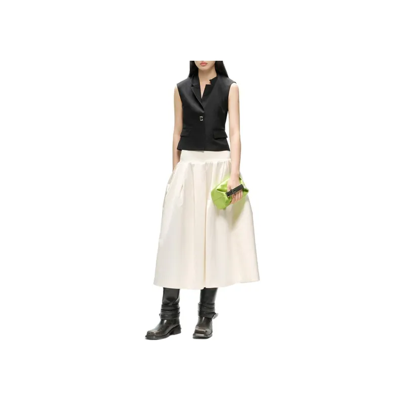 CALVINLUO Dress Women's Black White-3
