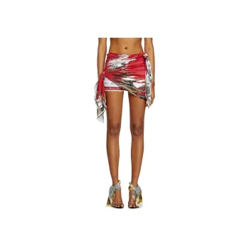 DIESEL SS25 Casual Short Skirts Women's Red