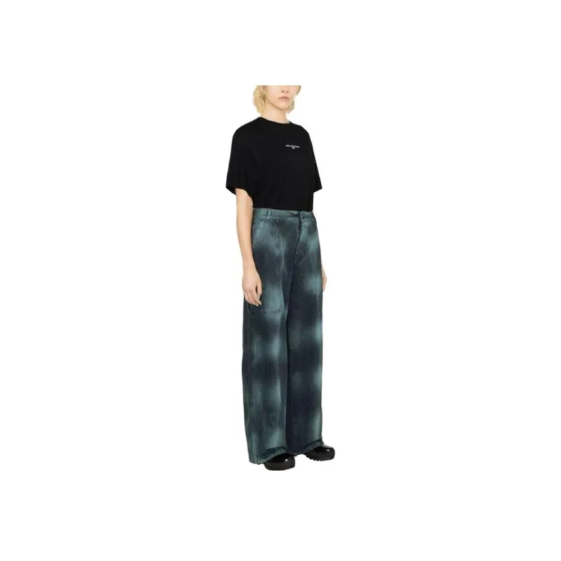 Stella McCartney Mid Rise Tie Dyed Wide Leg Jeans-1