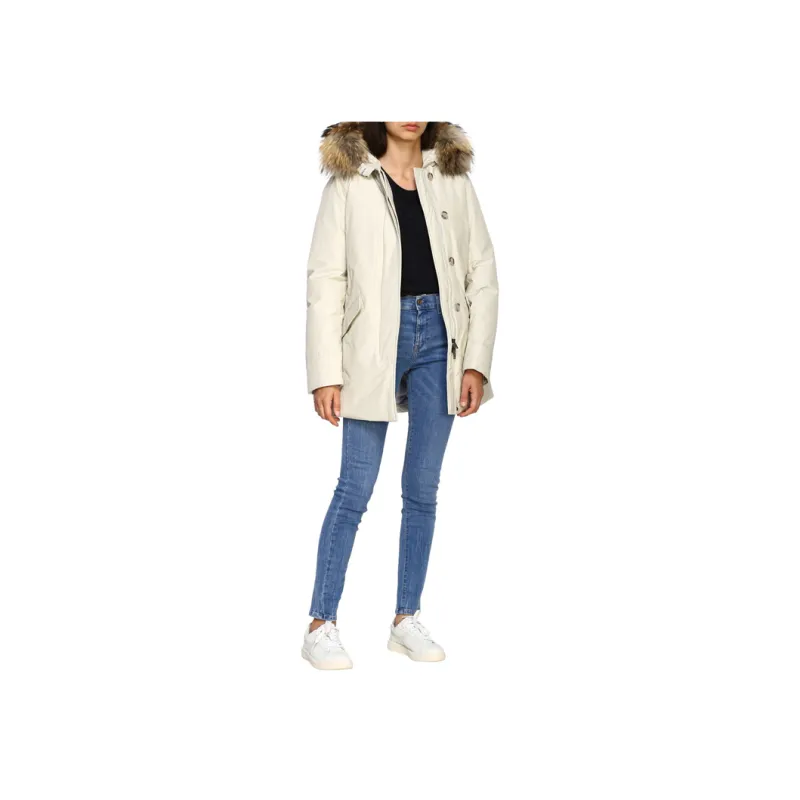 WOOLRICH Hooded Fur Trimmed Coat-1