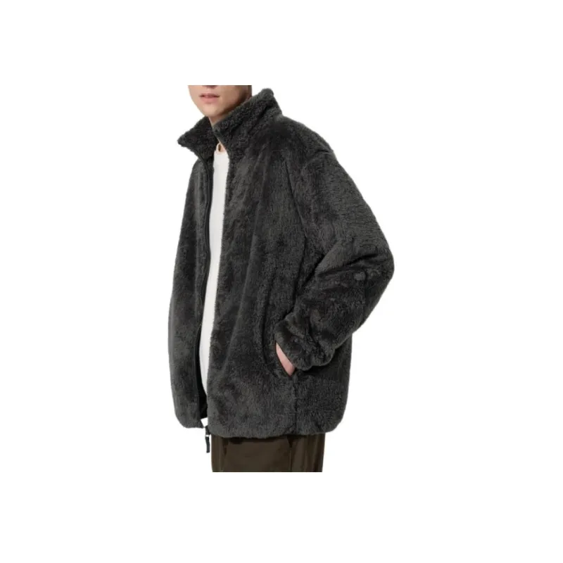 UNIQLO Velvet feel Coat Unisex Dark Gray-1