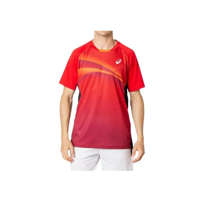 Asics T Shirts Men Red-0