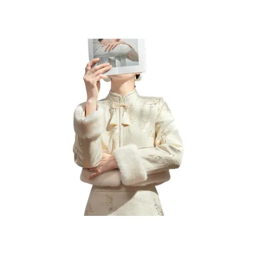 DESIGNER UNCLE 애프리콧 여성 크롭 코트