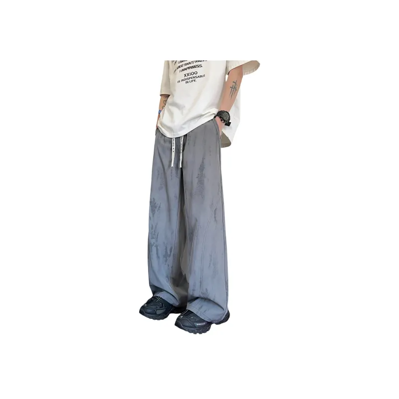 BENGEN Casual Pants Unisex Gray-0